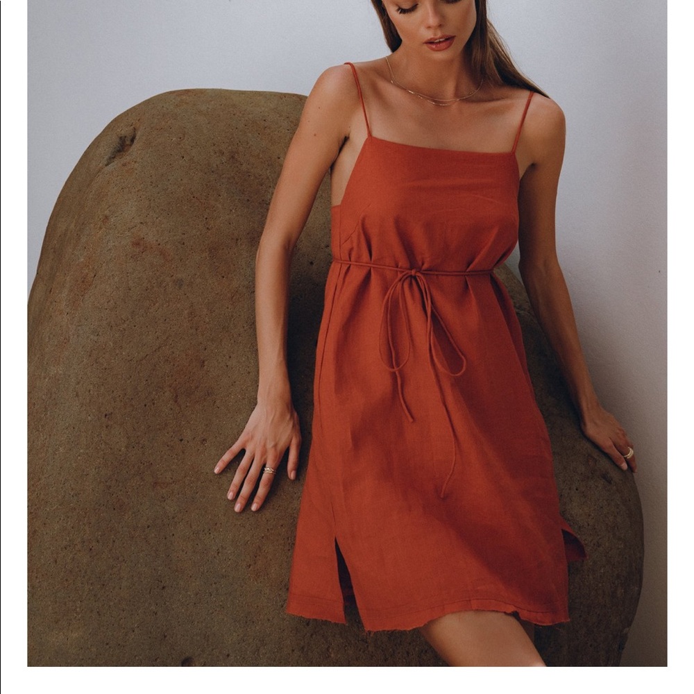 NWT Aura the Label Linen Mini Dress, Small